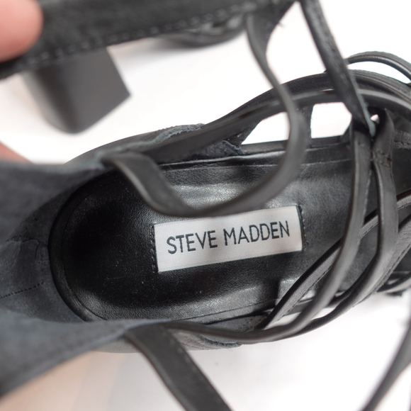 Women's Steve Madden Gladiator Heeled Sandals Size 10M Black - Picture 5 of 8